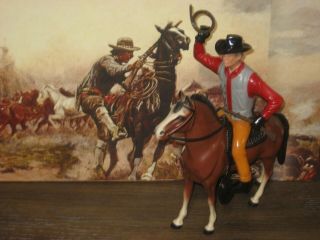 Hartland Seth Adams Wagon Train Complete Horse Cowboy Saddle Hat Rifle Gun Whip