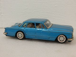 Bandai Quality B Japan 8.  5 " Tin Friction 1961 Plymouth Valiant Sedan Blue