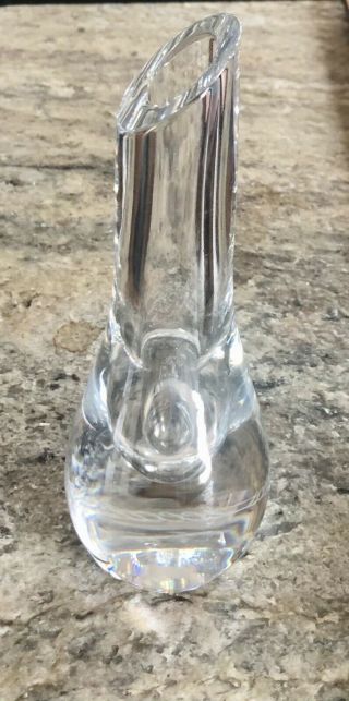 Vintage Signed Baccarat Crystal Glass 7 " Bud Vase