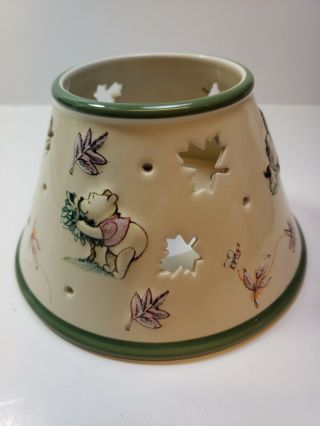 Disney Winnie The Pooh Candle Shade/ Topper Glazed Ceramic Walt Disney World
