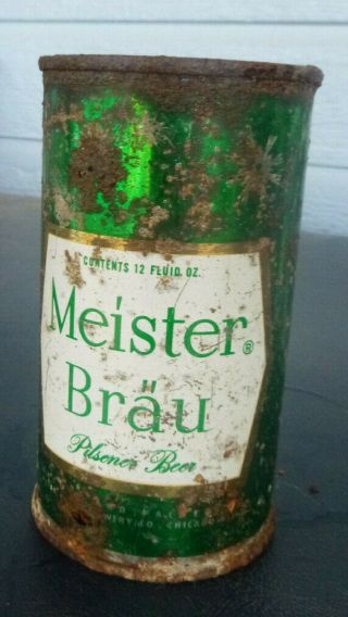 Vintage Meister Brau Beer Flat Top Can Peter Hand Chicago Illinois