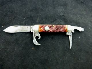 Vintage Ulster Usa Bsa Boy Scouts Camp Survival Knife Knives Pocket Folding Jack