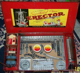 Vintage Gilbert Erector 7 - 1/2 Engineer ' s Set (early 1950s). 2