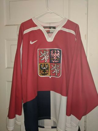 Vintage Nike 1998 Czech Republic National Hockey Team Jersey Size Extra Large Xl