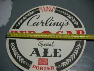 CARLING ' S RED CAP SPECIAL ALE BEER TRAY LINER 11  HEAVY PAPER UNION MADE 2