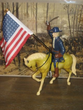 Hartland General Custer Complete With Prancer Horse Hat Saddle Sword Flag Gun