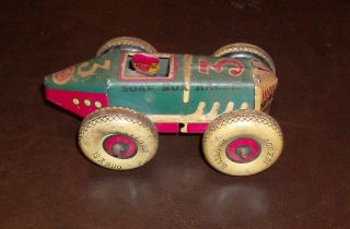 Vintage Tin Litho Marx Wind Up Soapbox Midget Race Car 3