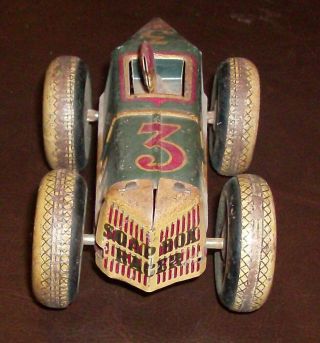 Vintage Tin Litho Marx Wind Up Soapbox Midget Race Car 3 2