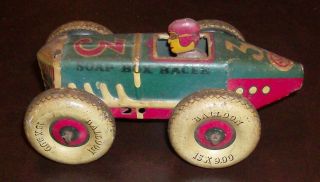 Vintage Tin Litho Marx Wind Up Soapbox Midget Race Car 3 3