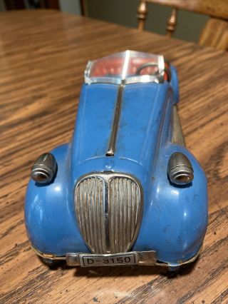 Distler Bmw D - 3150 Convertible 50s Tin Wind Up Clockwork Toy Car Parts