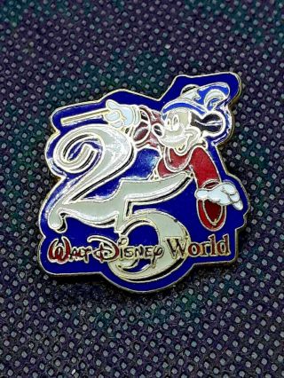 Walt Disney World 25th Anniversary Sorcerer Mickey Mouse Trading Pin Ships