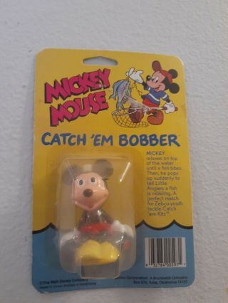Vintage Zebco Mickey Mouse Catch Em Bobber - Fishing In Package
