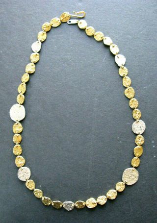 Vintage Anne Dick Sterling Bronze Necklace 1980 