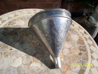 Vintage Barthes - Roberts Ltd London - Large Stainless Steel Brewery Funnel.