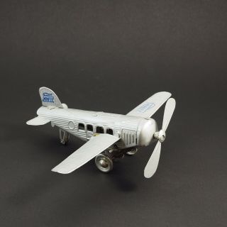Very Rare Antique Vintage Paya Wind - Up Tin Toy Airplane W/folding Wings /g
