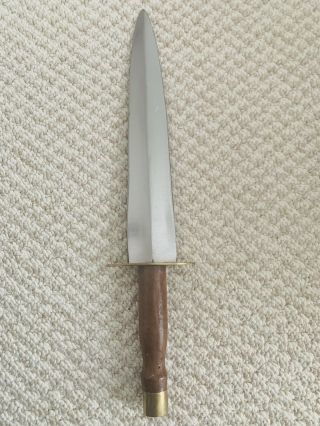 Vintage 12 " Fixed Blade Bowie Knife With Sheath Made In Pakistan