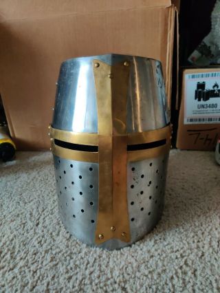 Medieval Armor Steel Crusader Helmet