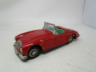 Vintage Mg Red Tin Friction Car (made In Japan)