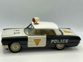 Vintage Ichiko Japan Tin Friction Jersey State Police Car 8 "