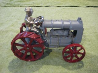 Arcade 275 - 3 Large Fordson Tractor 6” W/ Separate Driver Cast Iron