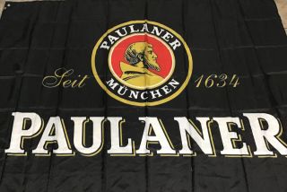 Rare Paulaner Munchen Beer Flag Banner Oktoberfest Germany 4’x6’