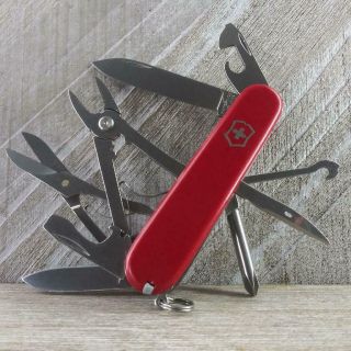 Victorinox Deluxe Tinker Swiss Army Knife Red Very Good Cnd Multi - Tool Plier Edc