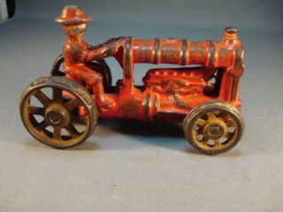 3 3/4 Inch Arcade Cast Iron Fordson Antique Tractor With Paint