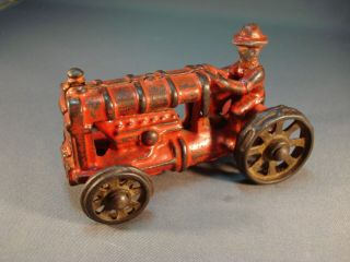 3 3/4 INCH ARCADE CAST IRON FORDSON ANTIQUE TRACTOR WITH PAINT 2