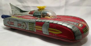 Vtg Tin Battery Operated Space Car Toy 1960s Hungary - Not