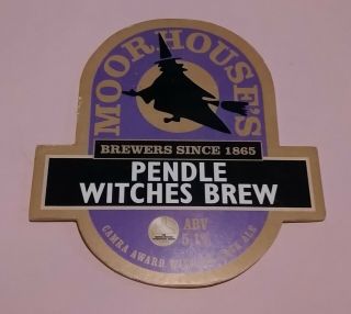 Moorhouses Brewery Pendle Witches Brew Beer Pump Handle Clip Badge 5.  1 Abv Mb