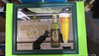 Guinness Gold Lager Beer The Lighter Side Of Guinness Vintage Mirror