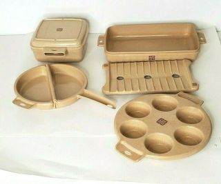 Vintage Littonware Microwave Cookware 6 Piece Matching Microwave Set
