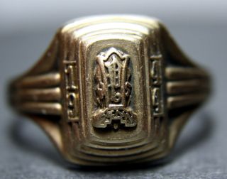 Vintage 1944 Penn State Class Ring Balfour Goldflex,  Gold Plate Over Sterling 7g