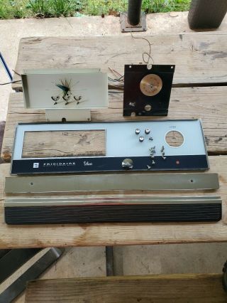 1960s Vtg Frigidaire Wall Oven Door Parts,  Clock,  Temp.  Control,  Knobs,  Trim