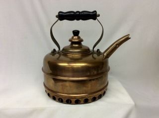 Vintage Simplex Solid Copper Teapot Tea Kettle Made In England