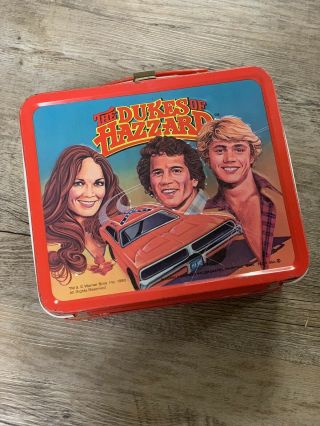 The Dukes Of Hazzard Vintage Metal Lunch Box 1980 Aladdin Tv Show No Thermos