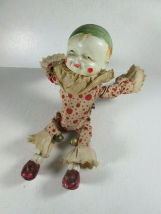 Celluloid Clown Baby Wind - Up - He Does Flips - Vintage 1930 