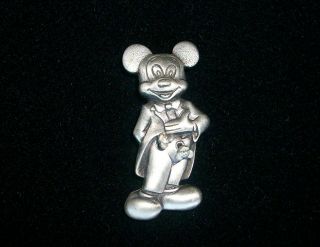 Walt Disney Prod Mickey Mouse Pewter Pin And Stud Earrings Set