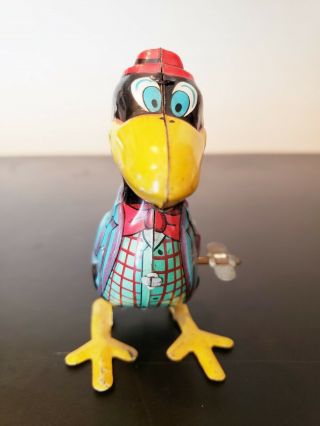 Vintage Louis Marx & Co.  Wind Up “cary The Crow” Tin Toy Rare