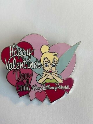 Wdw Happy Valentine’s Day 2006 Tinker Bell Peter Pan Disney Pin (b9)