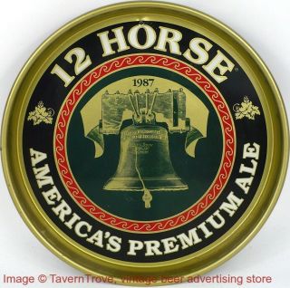 1970s York Rochester Genesee 12 Horse Ale 13 Inch Serving Tray