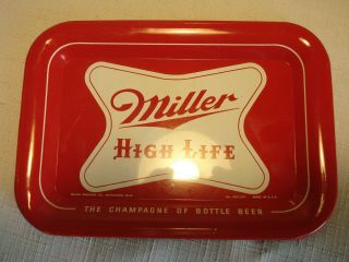 Vintage.  Tin.  Metal.  Miller.  High.  Life.  Tip.  Tray.  6 1/2 ".  X.  4 1/2 ".