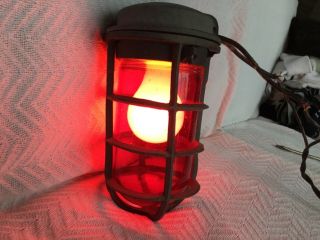Red Vintage Industrial Outdoor Light Adalet