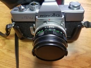 Vintage Minolta Srt 101 35mm Slr Film Camera With Lenses And Case