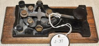 Vintage Us Military J - 37 Telegraph Key Cw Ham Radio Morse Code Wb