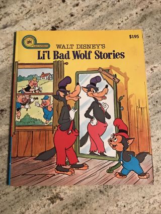 Walt Disney’s Li’l Bad Wolf Stories 1978 Color Illustrated Softcover 48pgs Vg