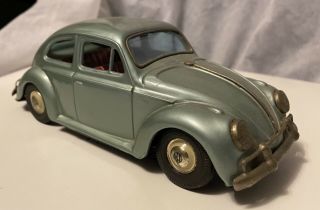 1960’s Bandai Volkswagen Vw Bug Friction Tin Toy Bug