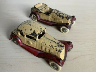 Kilgore Toys 1930s (2) Cast Iron Take Apart Roadster And Graham Coupe
