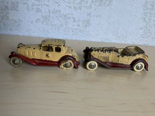 Kilgore Toys 1930s (2) Cast Iron Take Apart Roadster and Graham Coupe 3