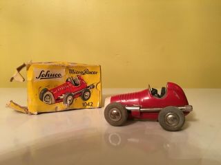 Vintage Schuco Micro Racer Red Car 1042.  Made In West Germany - 1960 